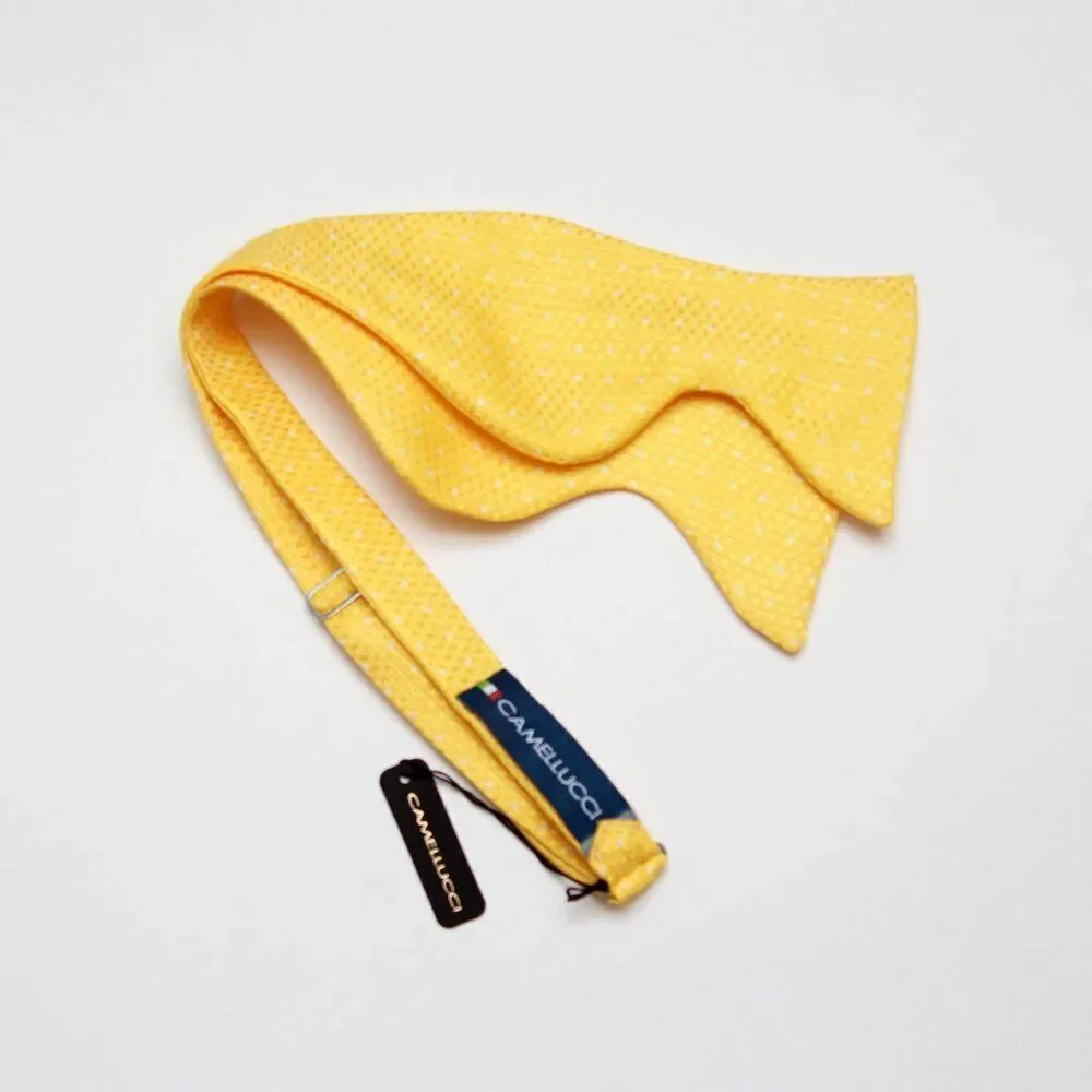 Men's Self‎ tied Bow Tie Big Butterfly Bow tie S698 Light Yellow